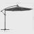 SONGMICS Umbrela de gradina cu brat lateral banana, 300cm, cu iluminare LED solara, gri Household NewTrend
