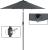 SONGMICS Umbrela de gradina, cu manivela pentru deschidere, sistem inclinare, 200cm, gri Household NewTrend