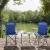 SONGMICS Set 2 scaune pliabile de camping sau pescuit, suport pahar, maxim 150kg, albastru Household NewTrend