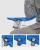 SONGMICS Set 2 scaune pliabile de camping sau pescuit, suport pahar, maxim 150kg, albastru Household NewTrend