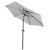 Umbrela terasa gradina, cu manivela si inclinare, diametru 260cm, gri Household NewTrend