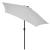 Umbrela terasa gradina, cu manivela si inclinare, diametru 260cm, gri Household NewTrend