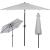Umbrela terasa gradina, cu manivela si inclinare, diametru 260cm, gri Household NewTrend