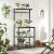 VASAGLE Raft de bucatarie, suport pentru cuptorul cu microunde, cu 3 polite, 60x40x152cm, maro rustic Household NewTrend