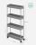 SONGMICS Carucior de depozitare pe roti, pentru bucatarie sau baie, din plastic, cu 4 nivele, 40x13x88cm, gri Household NewTrend