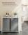 VASAGLE Cos de rufe, 2 compartimente, saci de rufe detasabili, raft, cadru metalic, 2x46L, 73x33x72 cm, alb si gri deschis Household NewTrend