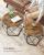 VASAGLE Set de 2 mese de cafea, stil industrial, 50x40cm si 40x36cm, maro rustic si negru Household NewTrend