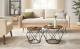 VASAGLE Set de 2 mese de cafea, stil industrial, 50x40cm si 40x36cm, maro rustic si negru Household NewTrend