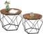 VASAGLE Set de 2 mese de cafea, stil industrial, 50x40cm si 40x36cm, maro rustic si negru Household NewTrend