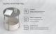 VASAGLE Masuta de cafea rotunda cu cos de stofa, stil modern, 45x50cm, gri Household NewTrend