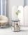VASAGLE Masuta de cafea rotunda cu cos de stofa, stil modern, 45x50cm, gri Household NewTrend