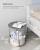 VASAGLE Masuta de cafea rotunda cu cos de stofa, stil modern, 45x50cm, gri Household NewTrend