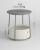 VASAGLE Masuta de cafea rotunda cu cos de stofa, stil modern, 45x50cm, gri Household NewTrend