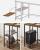 VASAGLE Birou cu 2 rafturi pe stanga sau dreapta, cadru din otel, 50x100x75cm, industrial, maro rustic si negru Household NewTrend