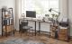 VASAGLE Birou cu 2 rafturi pe stanga sau dreapta, cadru din otel, 50x100x75cm, industrial, maro rustic si negru Household NewTrend