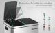 SONGMICS Cos de gunoi din inox cu 2 compartimente colectare selectiva, cu galeti interioare, 2x15litri, argintiu si negru Household NewTrend