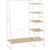 VASAGLE Raft pentru haine cu suport pentru pantofi, 5 polite, 6 carlige laterale, 45x120x160cm, alb Household NewTrend