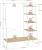 VASAGLE Raft pentru haine cu suport pentru pantofi, 5 polite, 6 carlige laterale, 45x120x160cm, alb Household NewTrend