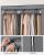 SONGMICS Garderoba pentru depozitarea hainelor, din material textil, cu 2 bare pentru umerase, 43x140x174cm, gri Household NewTrend