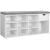 VASAGLE Banca de depozitare cu suport pentru pantofi, 10 compartimente si dulap, cu perna, 30x104x48cm, alb Household NewTrend