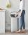 SONGMICS Cos de gunoi din otel cu pedala, galeata interioara plastic, capac inchidere lenta, 30L, 35x30x63cm, argintiu Household NewTrend