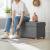 SONGMICS Taburet pliabil cu sezut moale, spatiu de depozitare, maxim 300kg, 76x38x40cm, gri inchis Household NewTrend