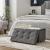SONGMICS Taburet pliabil cu sezut moale, spatiu de depozitare, maxim 300kg, 76x38x40cm, gri inchis Household NewTrend