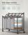 SONGMICS Cos de rufe cu 4 saci detasabili, structura metalica pe roti, 4x35L, 87x38x81cm, gri Household NewTrend