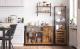 VASAGLE Dulap de depozitare tip bufet, cu 3 usi, stil industrial, 110x33x75cm, maro rustic si negru Household NewTrend