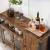 VASAGLE Dulap de depozitare tip bufet, cu 3 usi, stil industrial, 110x33x75cm, maro rustic si negru Household NewTrend
