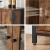 VASAGLE Dulap de depozitare tip bufet, cu 3 usi, stil industrial, 110x33x75cm, maro rustic si negru Household NewTrend