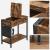 VASAGLE Masa laterala pliabila, tip noptiera, cu prize si porturi USB, raft si geanta din textil, 60x32x60 cm, maro rustic Household NewTrend