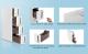 SONGMICS Dulap de depozitare pe roti, pentru bucatarie sau baie, din plastic, cu 4 nivele, 45x17x84cm, alb Household NewTrend