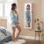 SONGMICS Dulap de bijuterii cu oglinda, montare pe perete, incuietoare, 37x10x120cm, alb Household NewTrend