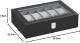 SONGMICS Cutie depozitare si organizare ceasuri, cu 12 locuri, piele sintetica, cu capac de sticla, 20x30x8cm, negru Household NewTrend