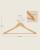 SONGMICS Set de 10 umerase din lemn, cu bara anti-alunecare pentru pantaloni, carlig pivotant la 360°, 45cm, natur Household NewTrend