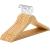 SONGMICS Set de 10 umerase din lemn, cu bara anti-alunecare pentru pantaloni, carlig pivotant la 360°, 45cm, natur Household NewTrend