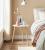 VASAGLE Masa de cafea, set de 2 bucati, picioare din lemn si blat MDF, design minimalist scandinav, 45x50cm si 35x35cm, alb Household NewTrend