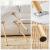 VASAGLE Masa de cafea, set de 2 bucati, picioare din lemn si blat MDF, design minimalist scandinav, 45x50cm si 35x35cm, alb Household NewTrend