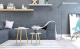 VASAGLE Masa de cafea, set de 2 bucati, picioare din lemn si blat MDF, design minimalist scandinav, 45x50cm si 35x35cm, alb Household NewTrend
