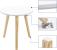 VASAGLE Masa de cafea, set de 2 bucati, picioare din lemn si blat MDF, design minimalist scandinav, 45x50cm si 35x35cm, alb Household NewTrend