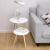 VASAGLE Masa de cafea, set de 2 bucati, picioare din lemn si blat MDF, design minimalist scandinav, 45x50cm si 35x35cm, alb Household NewTrend