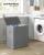 SONGMICS Cos de rufe textil, pliabil, 2 compartimente, saci detasabili, 142L, 60x36x66cm, gri Household NewTrend