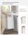 SONGMICS Cos de rufe din bambus, pliabil, cu captuseala detasabila lavabila, 72L, 40x30x60cm, alb Household NewTrend