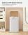 SONGMICS Cos de rufe din bambus, pliabil, cu captuseala detasabila lavabila, 72L, 40x30x60cm, alb Household NewTrend