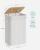 SONGMICS Cos de rufe din bambus, pliabil, cu captuseala detasabila lavabila, 72L, 40x30x60cm, alb Household NewTrend