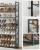 SONGMICS Raft de depozitare pantofi, pe 8 nivele, cu polite reglabile, pentru 32-40 de perechi, 31x92x163cm, gri Household NewTrend