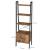 VASAGLE Biblioteca tip scara, cu dulap si 4 rafturi din MDF, stil industrial, 34x56x172cm, maro rustic si negru Household NewTrend