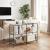 VASAGLE Masa de intrare, pe 3 nivele, blat din sticla securizata, cadru metalic, 30x100x73cm, negru Household NewTrend