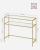 VASAGLE Masa de intrare, pe 2 nivele, blat din sticla securizata, cadru metalic, 35x100x80cm, auriu Household NewTrend